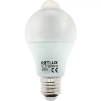 Poç Retlux RLL 317, A60, E27, 8W, 3000K, i bardhë i ngrohtë