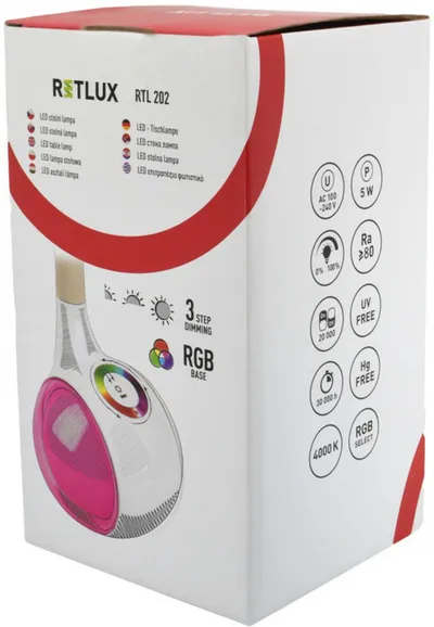 Llambë tavoline Retlux RTL 202, LED, e zbehshme, 5W, e bardhë - 12
