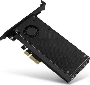 Përshtatës Axagon PCI-E x4 to 2x M.2 NVMe dhe ftohje aktive SATA