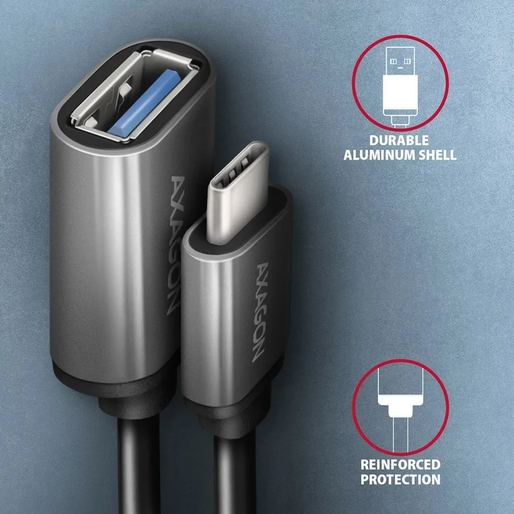 Përshtatës AXAGON USB-C - USB-A (M/F), USB 3.2 Gen 1, 3A, 20cm - 5