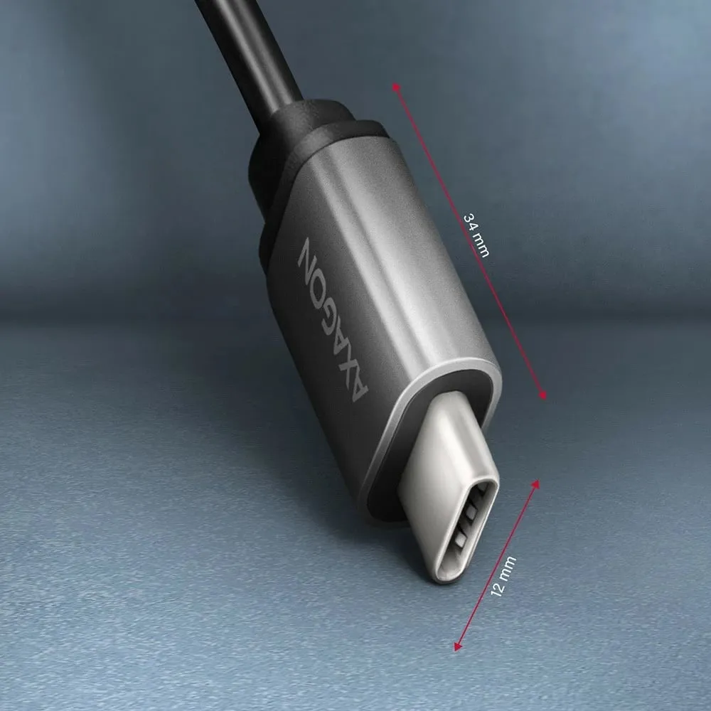 Përshtatës AXAGON USB-C - USB-A (M/F), USB 3.2 Gen 1, 3A, 20cm - 7