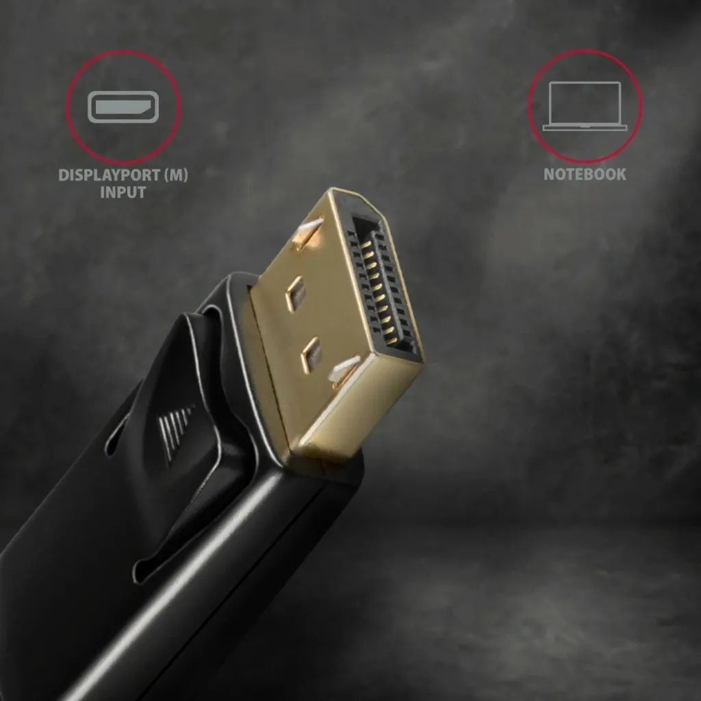 Kabllo AXAGON DisplayPort - HDMI 1.4, 4K @ 30Hz, 1.8 m - 4