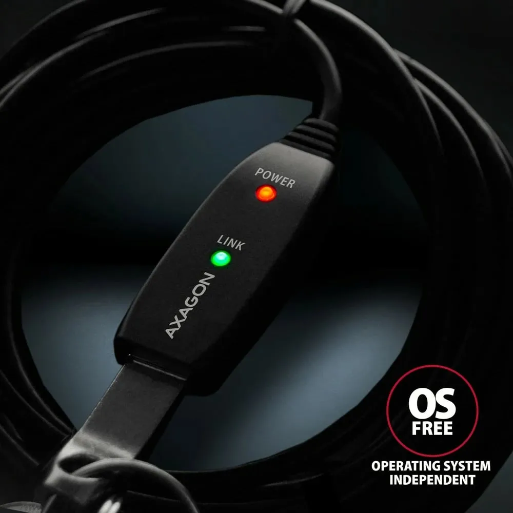 Kabllo zgjatëse / përsëritëse aktive AXAGON ADR-215 USB2.0, 15m, e zezë - 6