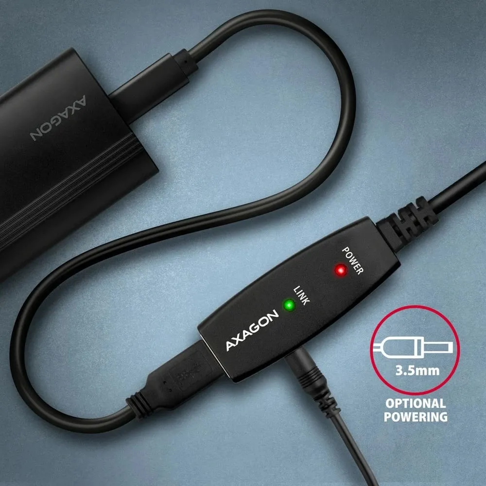 Kabllo zgjatëse / përsëritëse aktive AXAGON ADR-215 USB2.0, 15m, e zezë - 7