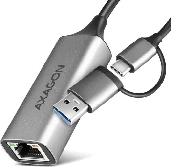 Kartelë rrjeti Axagon ADE-TR, Gigabit Ethernet, USB, gri