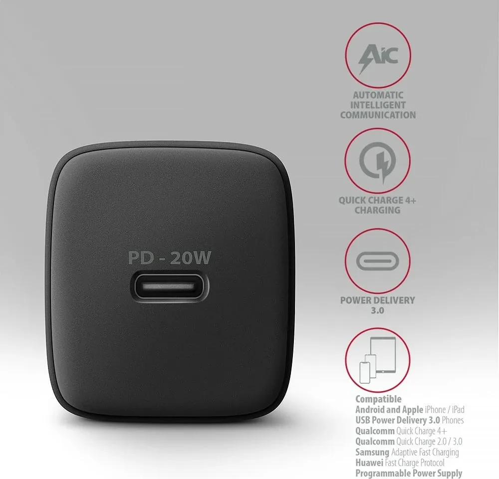 Karikues muri AXAGON ACU-PD20, 20W, USB C, i zi - 4