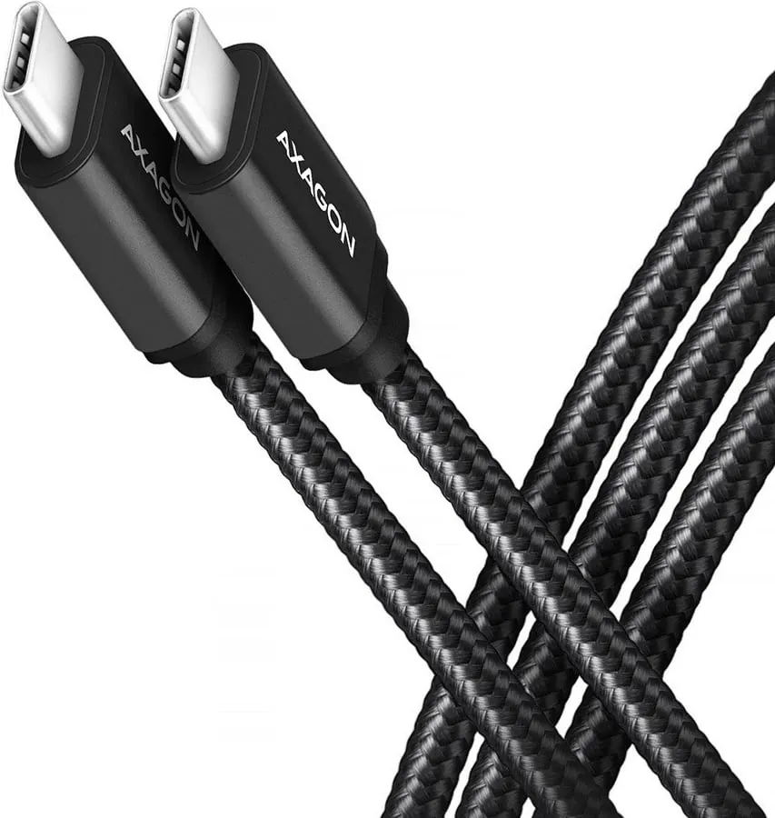 Kabllo AXAGON USB-C - USB-C SPEED USB3.2 Gen 1, PD60W 3A, 1m, e zezë - 1