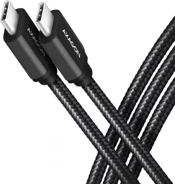 Kabllo AXAGON USB-C - USB-C SPEED USB3.2 Gen 1, PD60W 3A, 1m, e zezë