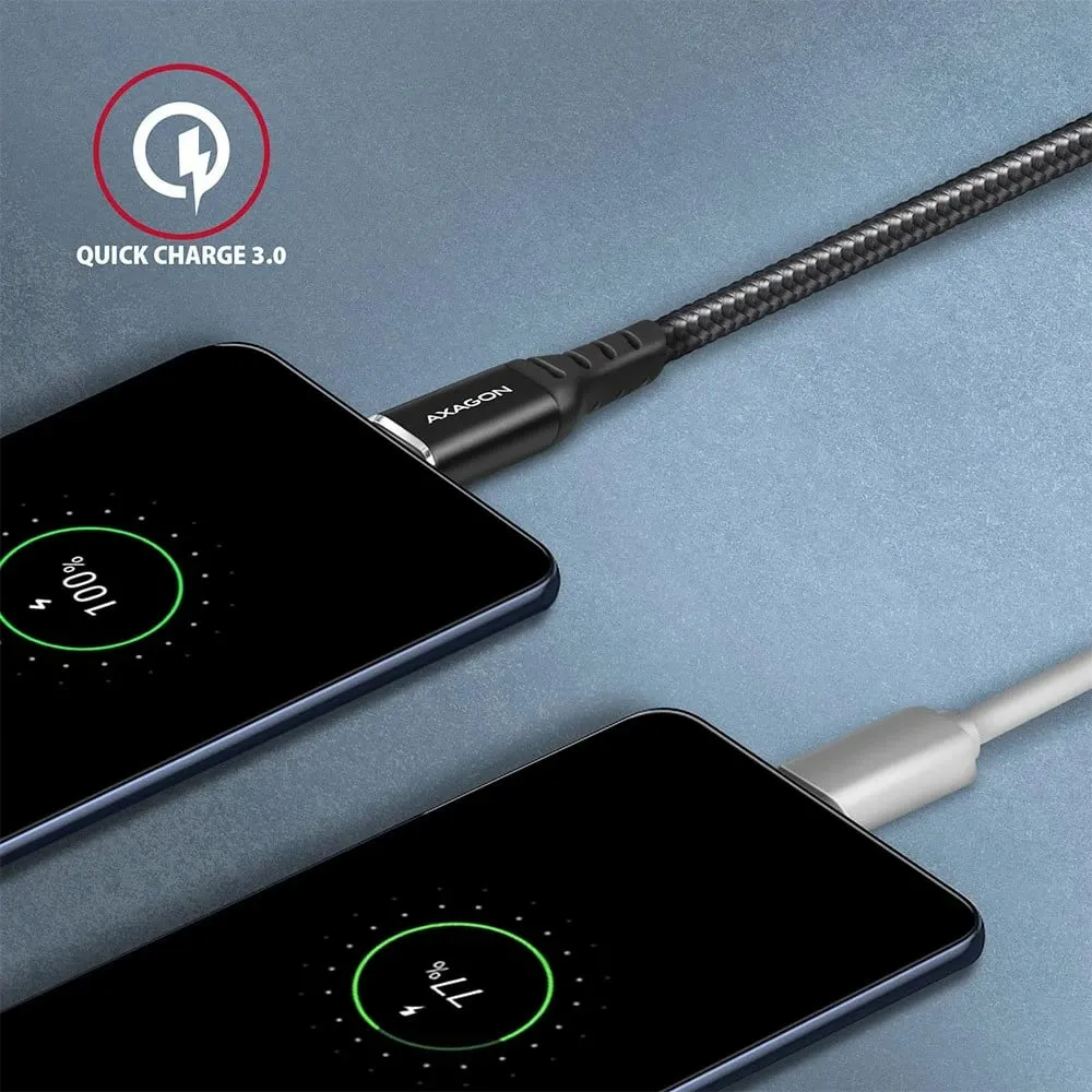 Kabllo USB Axagon BUCM AM10AB, USB A në USB C, 1 m, e zezë - 5