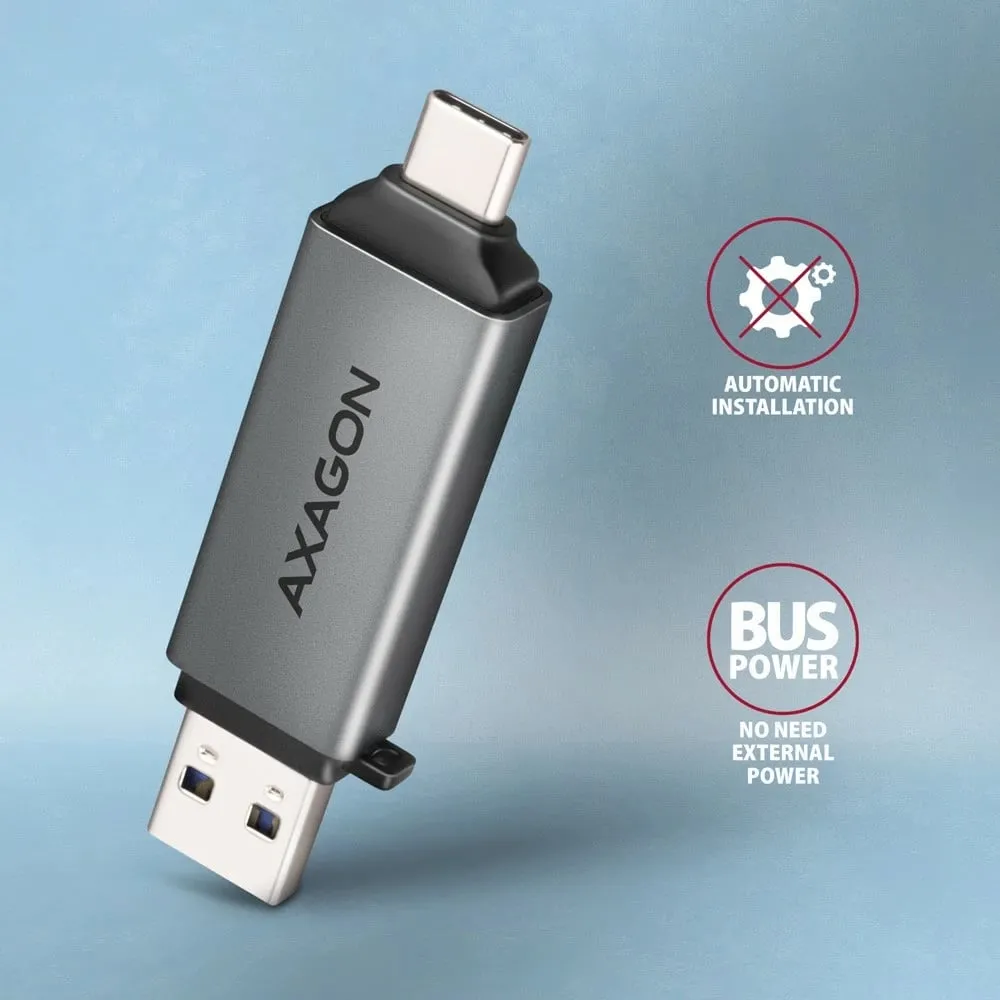Lexues USB Axagon USB-C 3.2 (CRE-SAC), i hirtë - 5