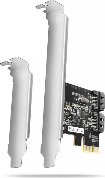 Kartë kontrolluese PCIe Axagon PCES-SJ2, 2x SATA 6 Gb/s, chipset JMB582, me kllapë standarde dhe low profile