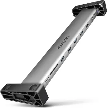 HUB USB Axagon HMC-10HLS, 9in1, USB C, HDMI 4K, gri