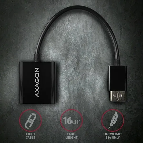 Përshtatës AXAGON RVD-VGN, DisplayPort - VGA, FullHD - 5