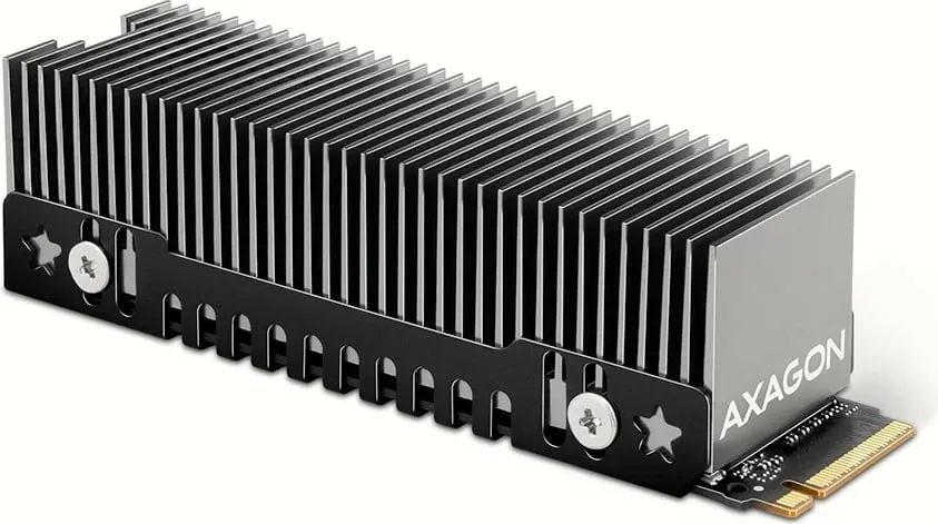 Ftohës pasiv për SSD M.2 Axagon CLR-M2XT, alumini, lartësi 24mm, gri - 1