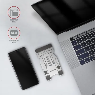 Standi për telefon Axagon STND-M, alumin, i argjendtë - 5