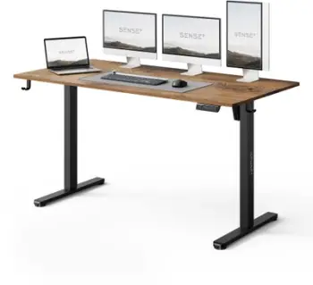 Tavolinë elektrike SENSE7 NOJO LIGHT, 140 x 70 cm, kafe e errët