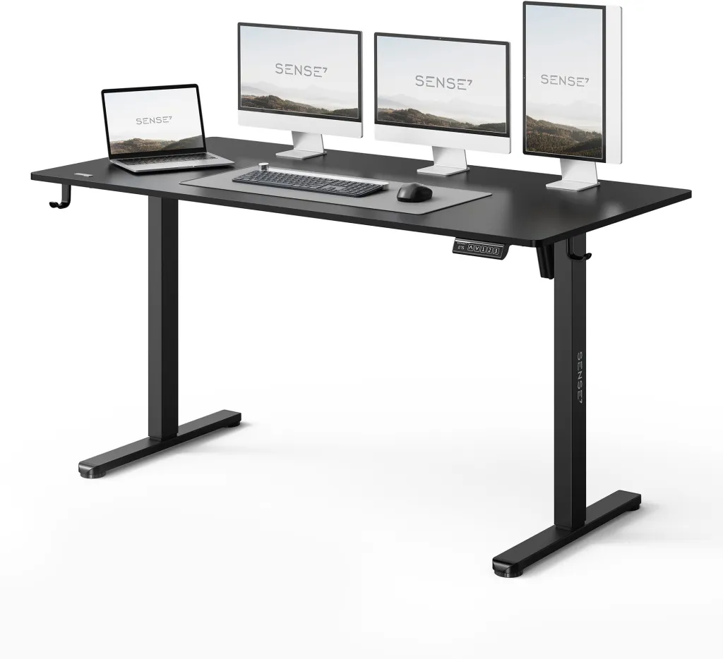 Tavolinë elektrike SENSE7 NOJO LIGHT, 140 x 70 cm, e zezë - 1