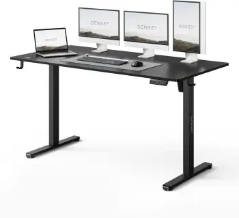 Tavolinë elektrike SENSE7 NOJO LIGHT, 140 x 70 cm, e zezë