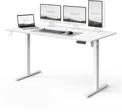 Tavolinë elektrike SENSE7 NOJO LIGHT, 140 x 70 cm, e bardhë - 1