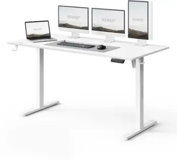 Tavolinë elektrike SENSE7 NOJO LIGHT, 140 x 70 cm, e bardhë