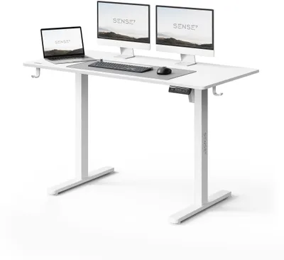 Tavolinë elektrike SENSE7 NOJO LIGHT, 120 cm x 60 cm, e bardhë - 1