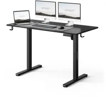 Tavolinë elektrike SENSE7 NOJO LIGHT, 120 x 60 cm, e zezë