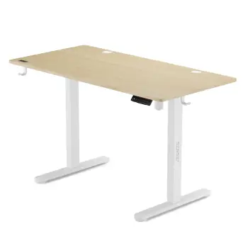 Tavolinë elektrike SENSE7 Nojo, 120cm x 60cm, e bardhë/ druri e hapur