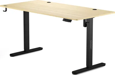 Tavolinë SENSE7 Nojo, 140cm x 70cm, e zezë/ druri e lehtë - 2