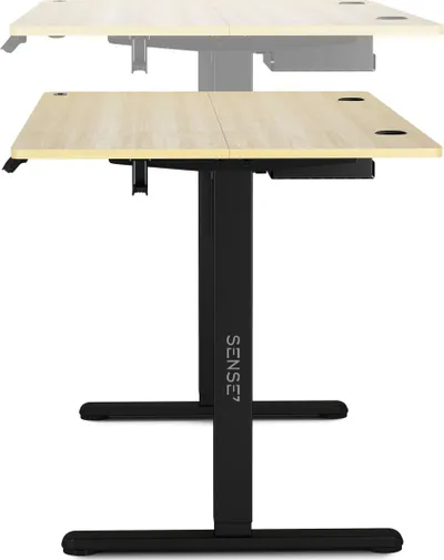Tavolinë SENSE7 Nojo, 140cm x 70cm, e zezë/ druri e lehtë - 5