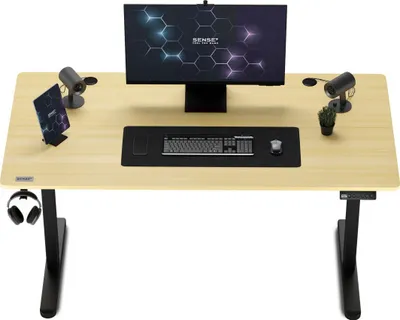 Tavolinë SENSE7 Nojo, 140cm x 70cm, e zezë/ druri e lehtë - 7
