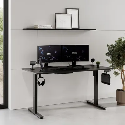 Tavolinë SENSE 7 Nojo, 140cm x 70cm, e zezë - 2
