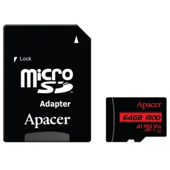 Kartë memorie Apacer Micro SDXC, 64GB, UHS-I U1 V10 A1 R100