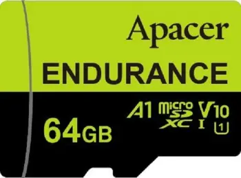 Kartë memorie microSDXC Apacer Endurance, 64GB, Class 10, UHS-I U3, A1, V30