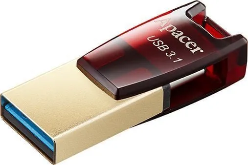 USB Pendrive Apacer AH180, 64GB, e kuqe - 1