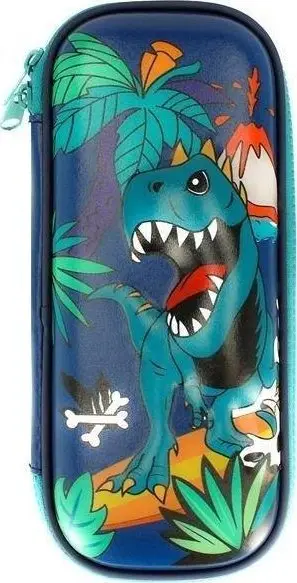 Penar Starpak Pencil Case 3D Dino, 2 ndarje, me zinxhir, shumëngjyrësh