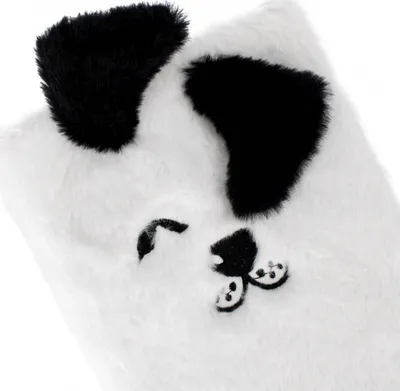 Bllok shënimesh Starpak Plush, A5, qen, bardh e zi - 2