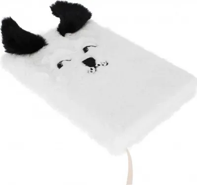 Bllok shënimesh Starpak Plush, A5, qen, bardh e zi - 3