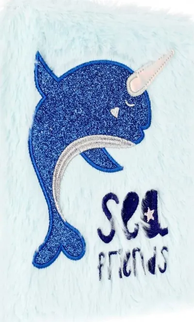 Bllok shënimesh Starpak Notes Plus Whale, A5, kopertinë plushi - 3