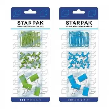 Aksesorë të zyrës kapëse Starpak, 54 copë