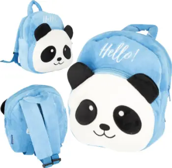 Çantë shpine pelushi Starpak Panda, për fëmijë, me rripa të rregullueshëm, shumëngjyrëshe