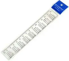 Vizore me tabelë të shumëzimit Starpak, 15 cm, transparente
