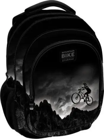 Çantë shkolle Starpak STK Bike PB, ergonomike, me elemente reflektuese, shumëngjyrëshe