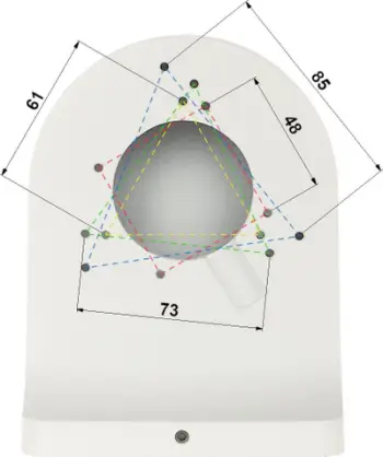 Kllapë muri Dahua PFB205W-E, për kamera dome, metalike, e bardhë