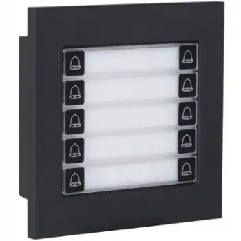 Modul hyrës Dahua DHI-VTO4103FB-MDB10, 10 butona, IP65 IK07, i zi