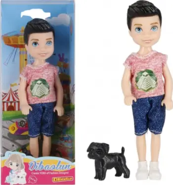 Kukull djalosh Mega Creative Doll Boy, 13cm, me qenush, shumëngjyrëshe