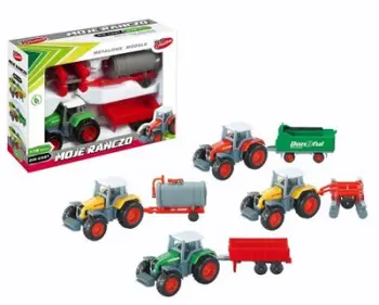 Lodër traktor metalik Mega Creative My Ranch, me rimorkio, shumëngjyrëshe