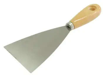 Shpatull ndërtimi me një dorezë druri MEGA, 125mm