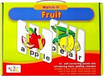Loja edukative puzzle Mega Creative EDUC GAME FRUITS, 24 pjesë, për fëmijë 3+