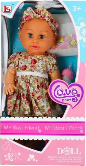 Kukull bebe Mega Creative Baby Doll, 40cm, me aksesorë, shumëngjyrëshe