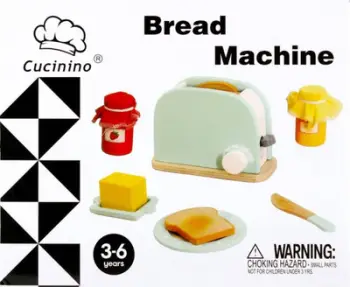 Set lojë kuzhine Mega Creative TOASTER WOOD, tostierë druri, me aksesorë, shumëngjyrësh